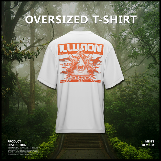 Illusion Oversized T-Shirt 100% Cotton Streetwear | Krypton Studio India Online.