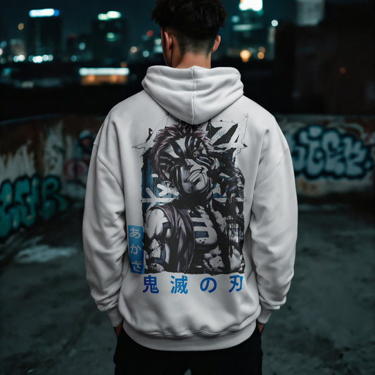 Akaza Demon Slayer Oversized Graphic Hoodie – Krypton Studio Online India