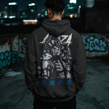 Akaza Demon Slayer Oversized Graphic Hoodie – Krypton Studio Online India