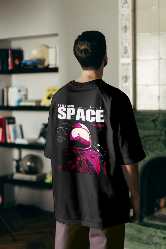 Space Oversized Streetwear T-Shirt 100% Cotton | Krypton Studio India Online.