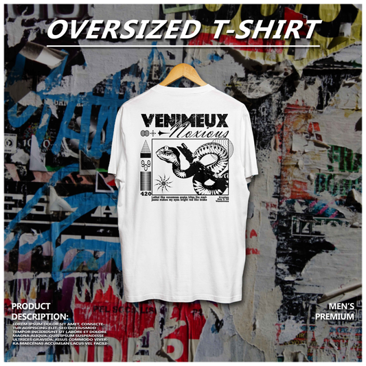 Venom Oversized Streetwear T-Shirt 100% Cotton | Krypton Studio India Online.